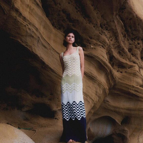 ESCVDO Marea Maxi Dress  - Sea Foam Size Small - Picture 1 of 6